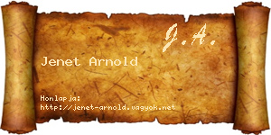Jenet Arnold névjegykártya
